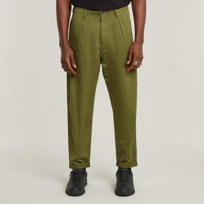 Geplooide Chino Relaxed Taps Toelopend Geplooide Chino Relaxed Taps Toelopend