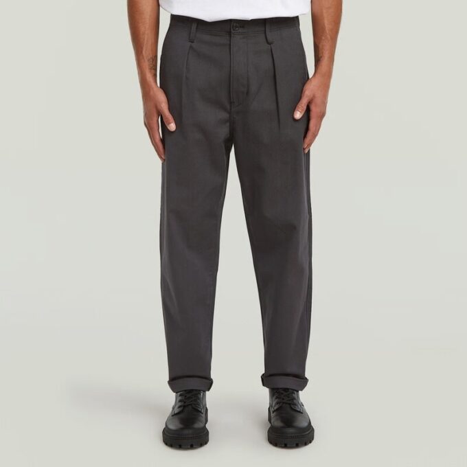 Geplooide Chino Relaxed Taps Toelopend Geplooide Chino Relaxed Taps Toelopend