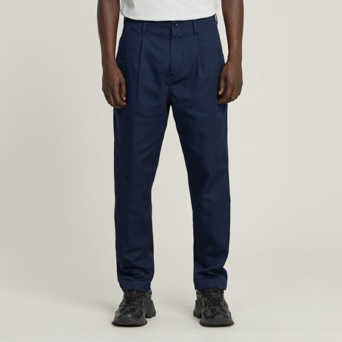 Geplooide Chino Relaxed Taps Toelopend Geplooide Chino Relaxed Taps Toelopend