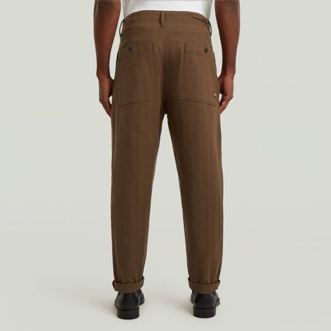 Geplooide Chino Relaxed Taps Toelopend Geplooide Chino Relaxed Taps Toelopend