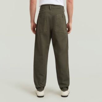 Geplooide Chino Relaxed Taps Toelopend