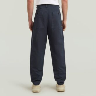 Geplooide Chino Relaxed Taps Toelopend