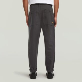 Geplooide Chino Relaxed Taps Toelopend