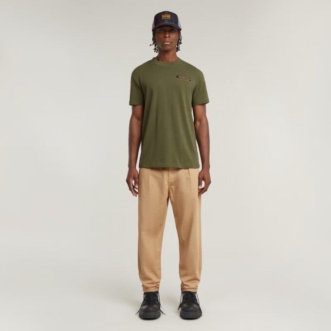 Geplooide Chino Relaxed Taps Toelopend Geplooide Chino Relaxed Taps Toelopend