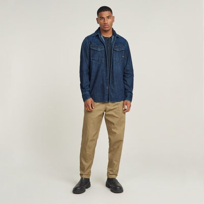 Geplooide Chino Relaxed Taps Toelopend Geplooide Chino Relaxed Taps Toelopend