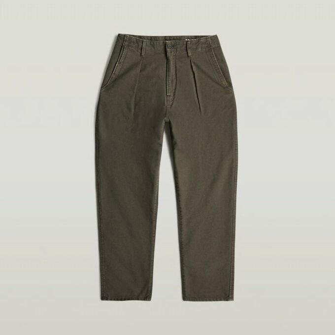 Geplooide Chino Relaxed Taps Toelopend Geplooide Chino Relaxed Taps Toelopend