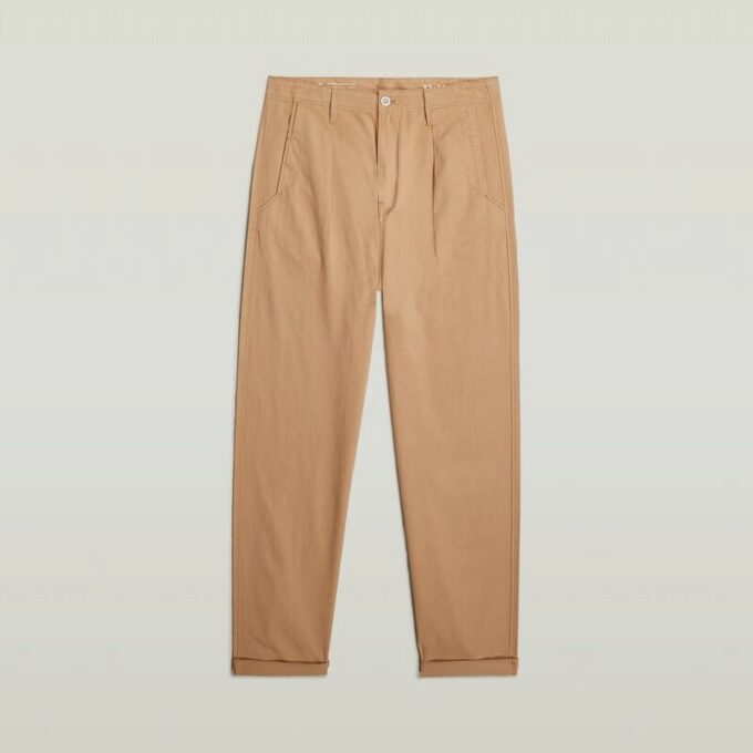 Geplooide Chino Relaxed Taps Toelopend Geplooide Chino Relaxed Taps Toelopend