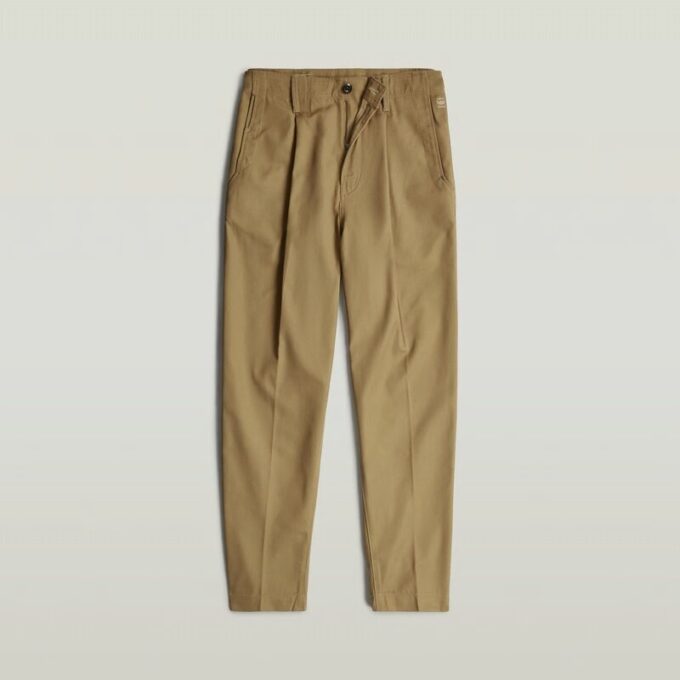 Geplooide Chino Relaxed Taps Toelopend Geplooide Chino Relaxed Taps Toelopend