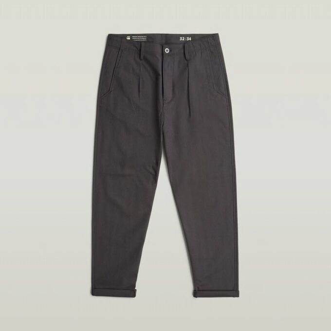 Geplooide Chino Relaxed Taps Toelopend Geplooide Chino Relaxed Taps Toelopend