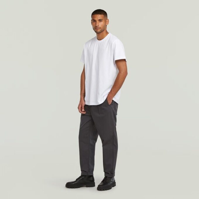 Geplooide Chino Relaxed Taps Toelopend Geplooide Chino Relaxed Taps Toelopend