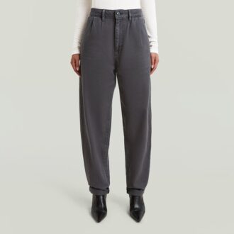 Geplooide taps toelopende chino