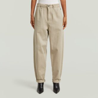 Geplooide taps toelopende chino