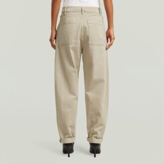 Geplooide taps toelopende chino