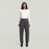 Geplooide taps toelopende chino