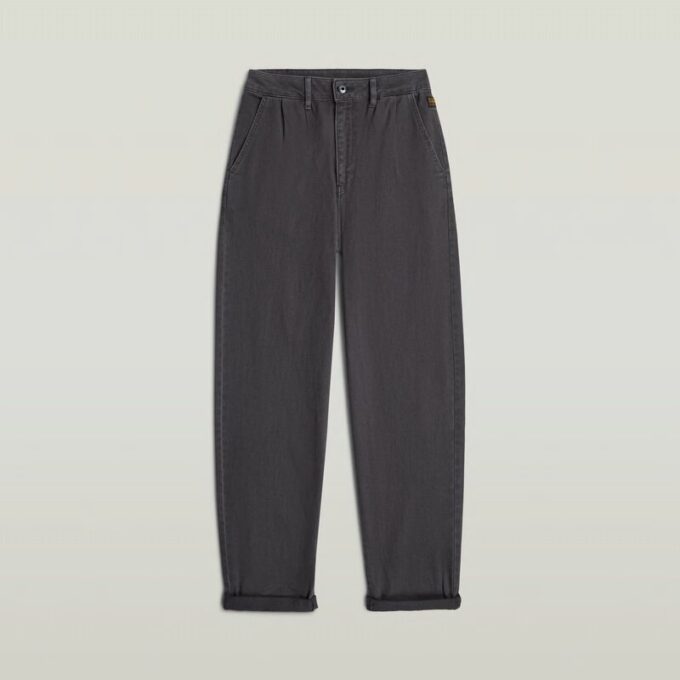 Geplooide taps toelopende chino