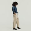 Geplooide taps toelopende chino