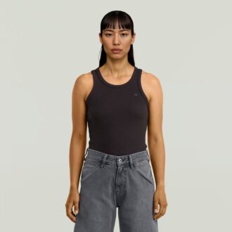 Geribbelde tanktop