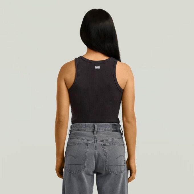 Geribbelde tanktop Geribbelde tanktop