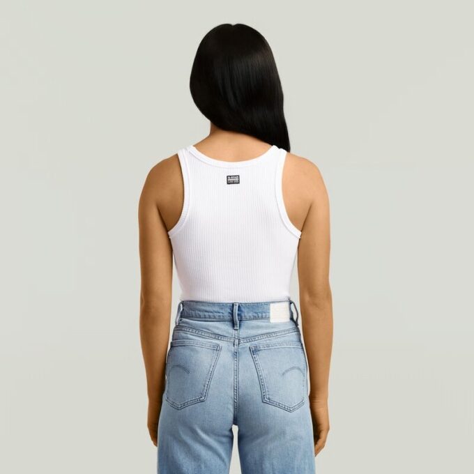 Geribbelde tanktop Geribbelde tanktop