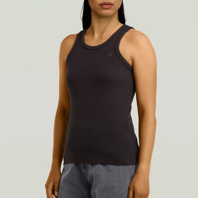 Geribbelde tanktop Geribbelde tanktop