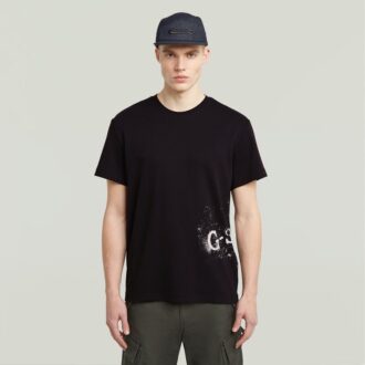 Gespoten grafisch T-shirt