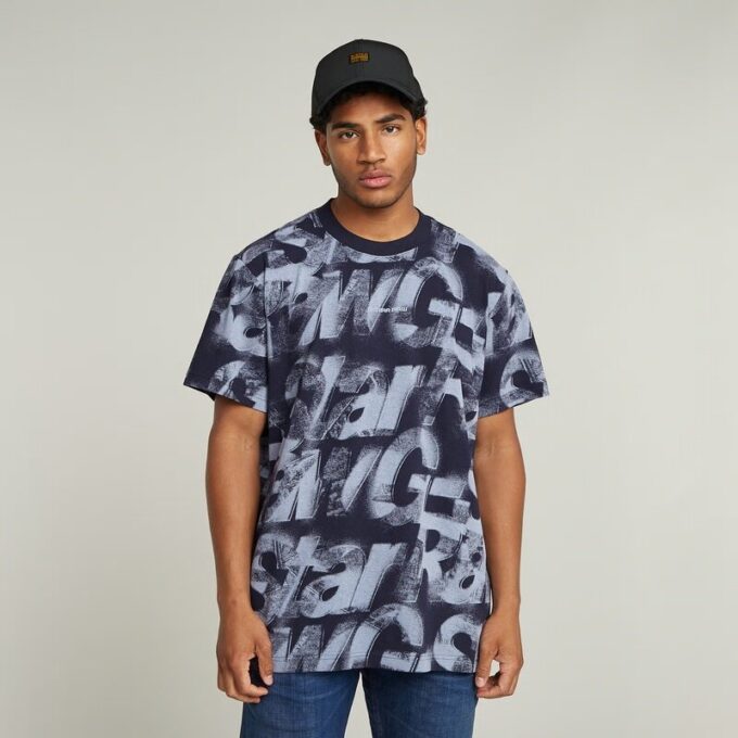 Gespoten letters los T-shirt Gespoten letters los T-shirt