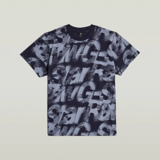 Gespoten letters los T-shirt Gespoten letters los T-shirt