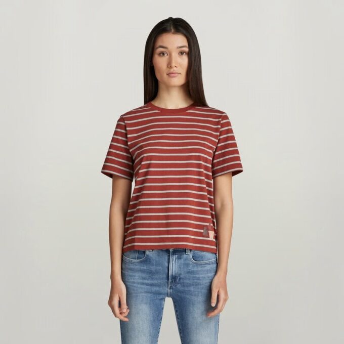Gestreept klein grafisch T-shirt