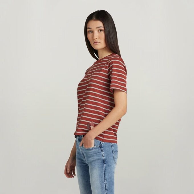 Gestreept klein grafisch T-shirt