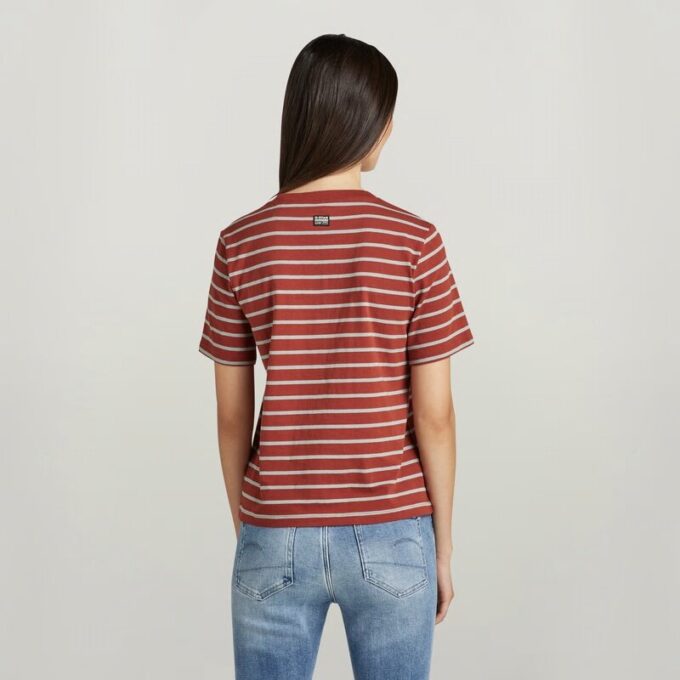 Gestreept klein grafisch T-shirt