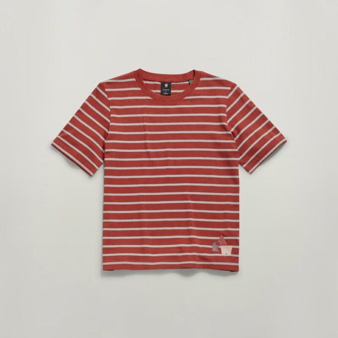 Gestreept klein grafisch T-shirt