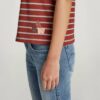 Gestreept klein grafisch T-shirt
