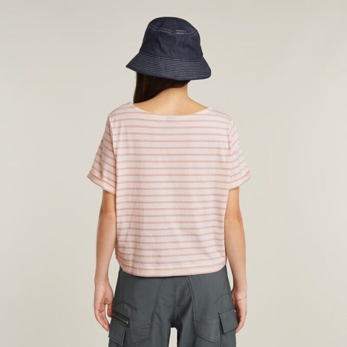 Gestreept knoop T-shirt