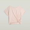 Gestreept knoop T-shirt