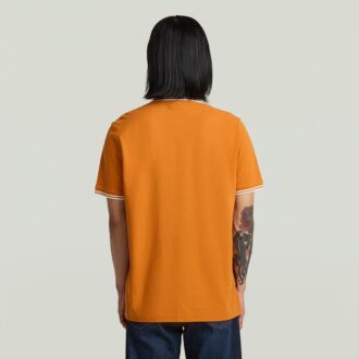 Gestreepte polo met borstlogo