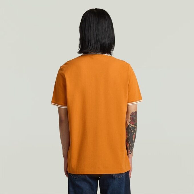 Gestreepte polo met borstlogo Gestreepte polo met borstlogo