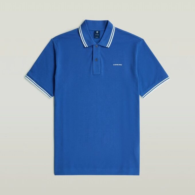 Gestreepte polo met borstlogo Gestreepte polo met borstlogo