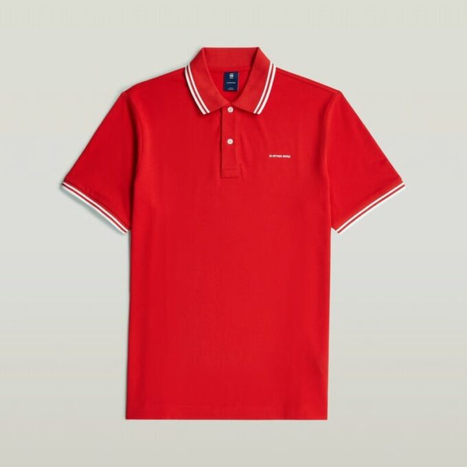 Gestreepte polo met borstlogo Gestreepte polo met borstlogo