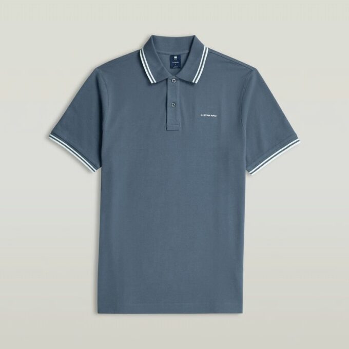 Gestreepte polo met borstlogo Gestreepte polo met borstlogo