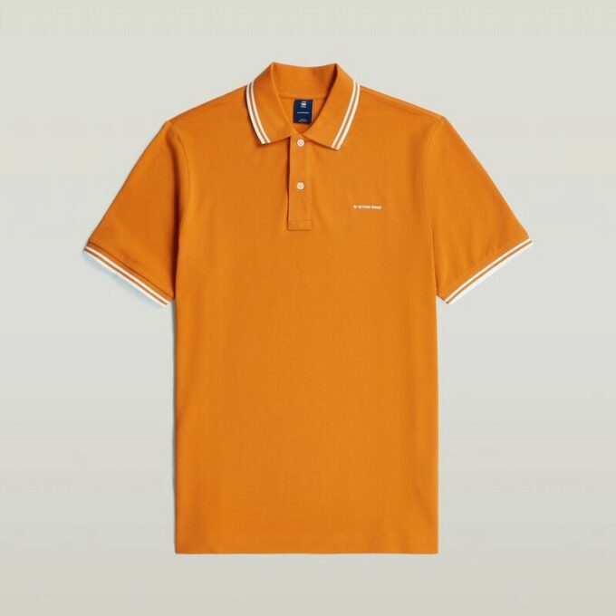 Gestreepte polo met borstlogo Gestreepte polo met borstlogo