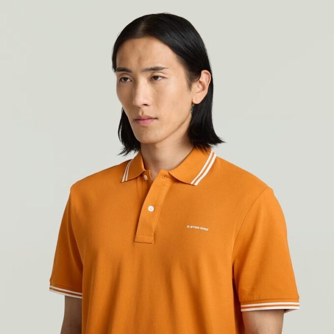 Gestreepte polo met borstlogo Gestreepte polo met borstlogo