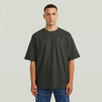 Gestructureerd borstlogo T-shirt