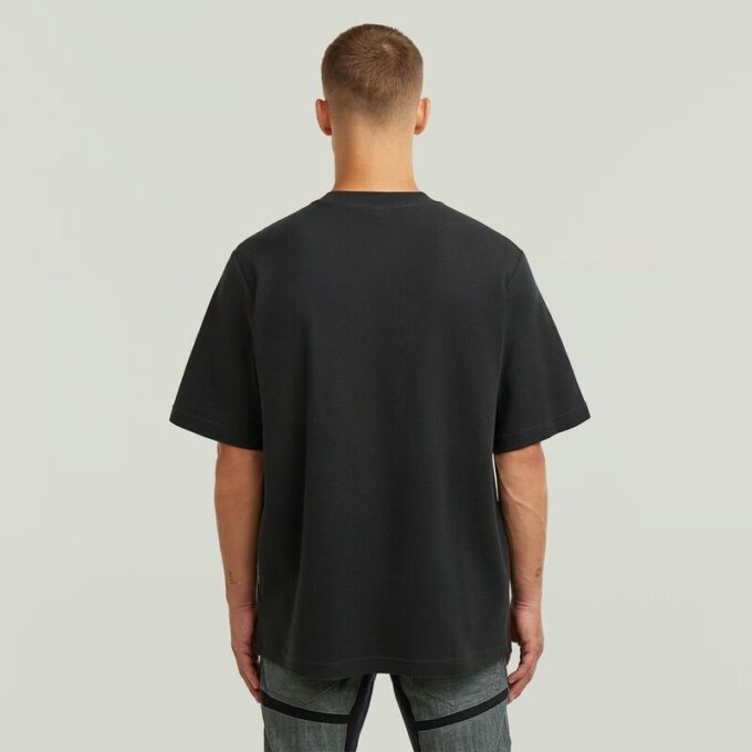 Gestructureerd borstlogo T-shirt