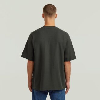 Gestructureerd borstlogo T-shirt