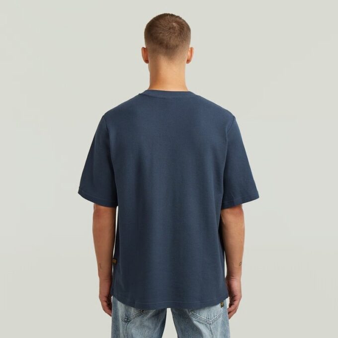 Gestructureerd borstlogo T-shirt Gestructureerd borstlogo T-shirt