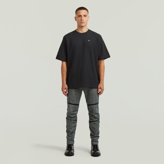 Gestructureerd borstlogo T-shirt