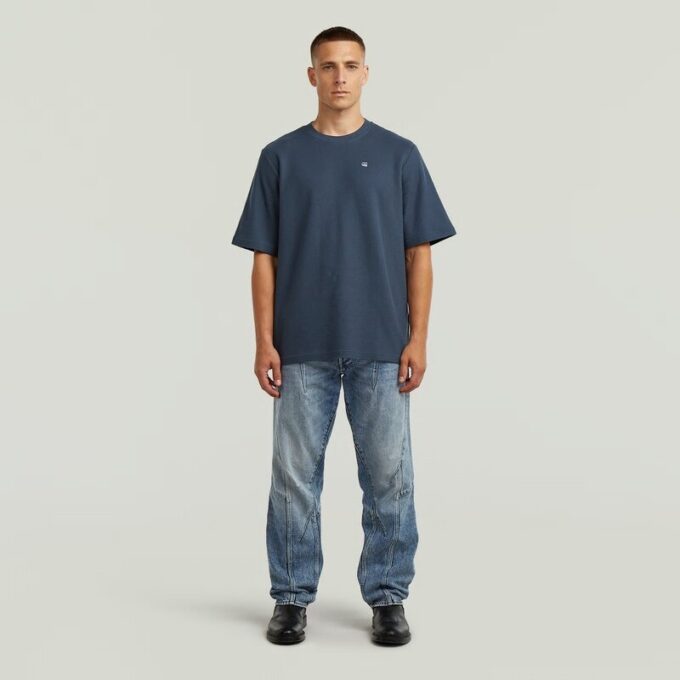 Gestructureerd borstlogo T-shirt Gestructureerd borstlogo T-shirt