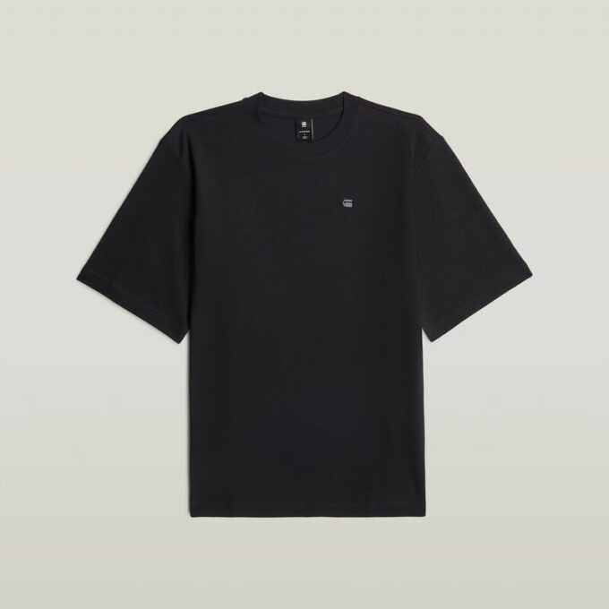 Gestructureerd borstlogo T-shirt
