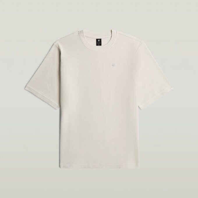Gestructureerd borstlogo T-shirt Gestructureerd borstlogo T-shirt