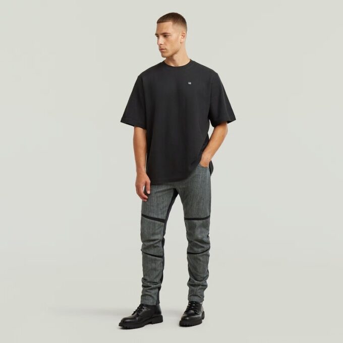 Gestructureerd borstlogo T-shirt